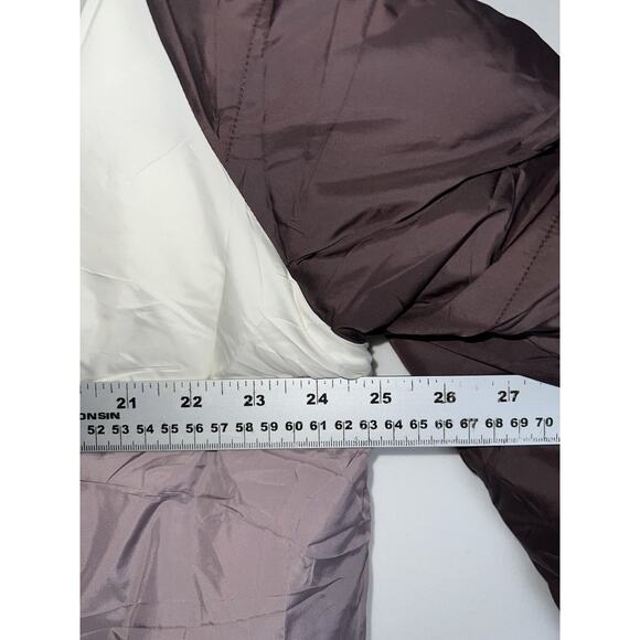 Reebok Jacket Mens XL Brown Ivory Hooded Puffer Sherpa Lined Winter Coat Warm - Picture 6 of 7